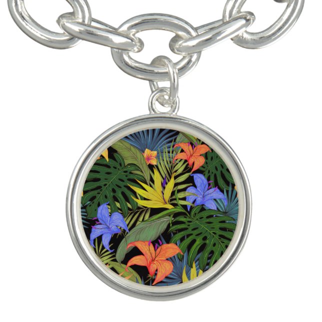 Tropical Hawaii Aloha Flower Graphic Bracelet (Design)