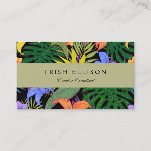 Tropical Hawaii Aloha Flower Graphic Business Card