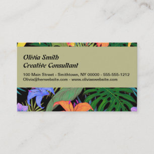 Tropical Hawaii Aloha Flower Graphic Business Card