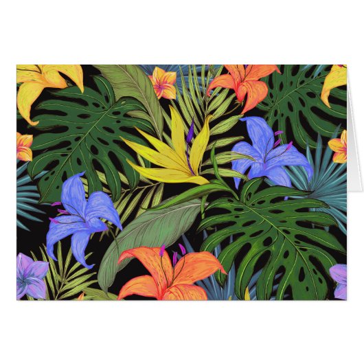 Tropical Hawaii Aloha Flower Graphic Cards (Front Horizontal)