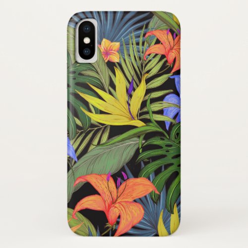 Tropical Hawaii Aloha Flower Graphic iPhone X Case
