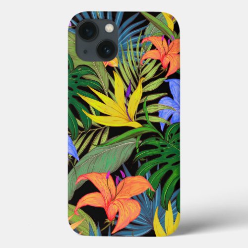 Tropical Hawaii Aloha Flower Graphic iPhone 13 Case
