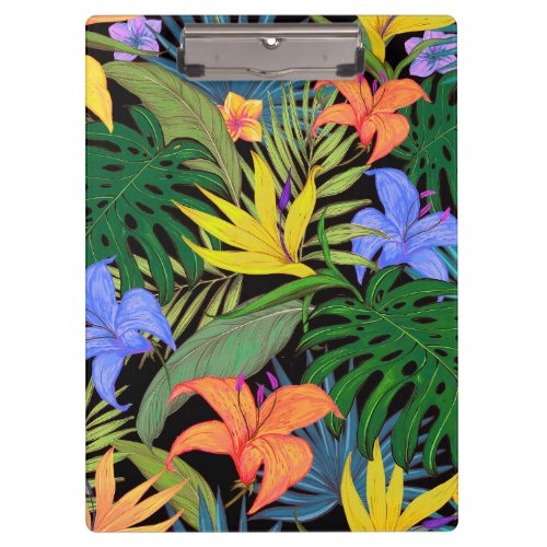 Tropical Hawaii Aloha Flower Graphic Clipboard