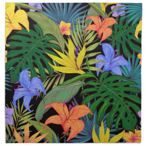 Tropical Hawaii Aloha Flower Graphic Cloth Napkin