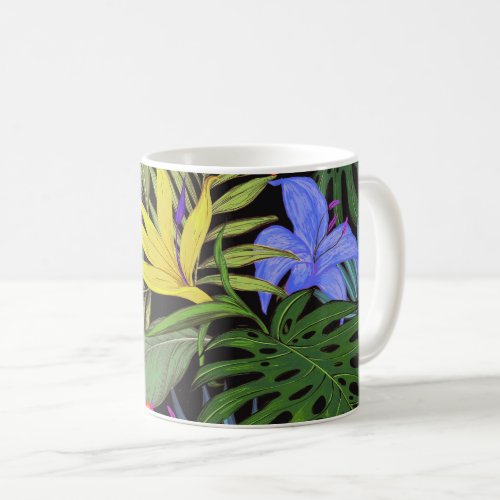 Tropical Hawaii Aloha Flower Graphic Coffee Mug