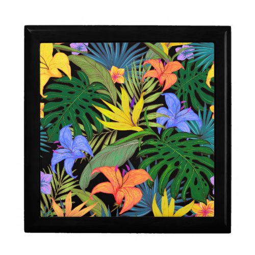 Tropical Hawaii Aloha Flower Graphic Gift Box