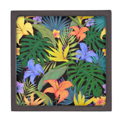 Tropical Hawaii Aloha Flower Graphic Gift Box