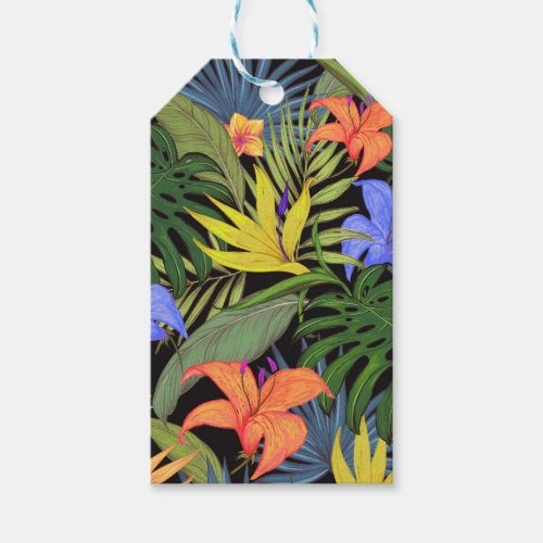 Tropical Hawaii Aloha Flower Graphic Gift Tags