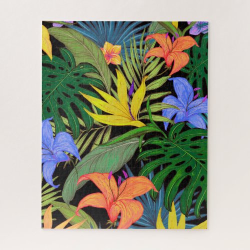 Tropical Hawaii Aloha Flower Graphic Jigsaw Puzzle