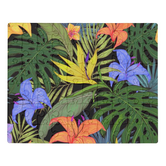 Tropical Hawaii Aloha Flower Graphic Jigsaw Puzzle (Puzzle Horizontal)