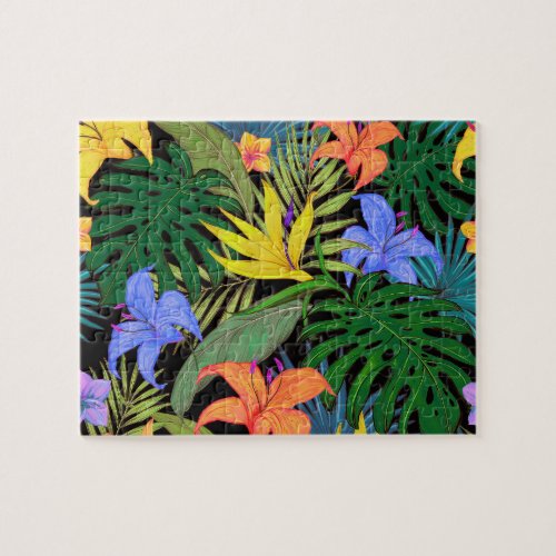 Tropical Hawaii Aloha Flower Graphic Jigsaw Puzzle