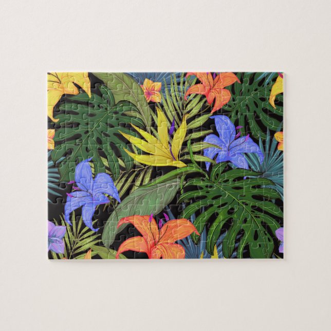 Tropical Hawaii Aloha Flower Graphic Jigsaw Puzzle (Horizontal)