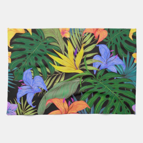 Tropical Hawaii Aloha Flower Graphic Kitchen Towel