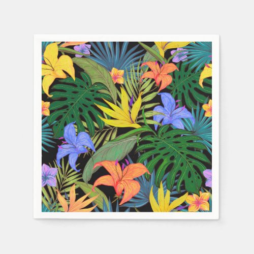 Tropical Hawaii Aloha Flower Graphic Napkins