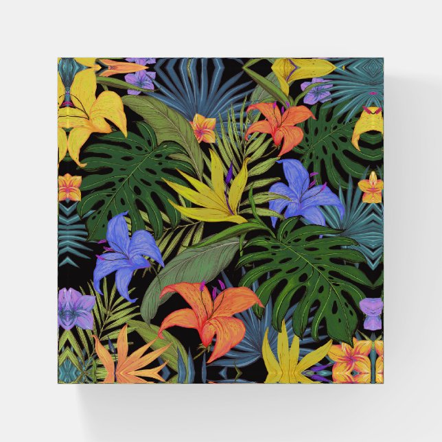 Tropical Hawaii Aloha Flower Graphic Paperweight (Front)