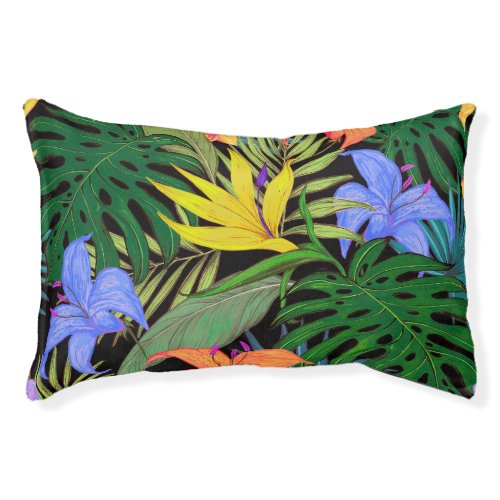 Tropical Hawaii Aloha Flower Graphic Pet Bed