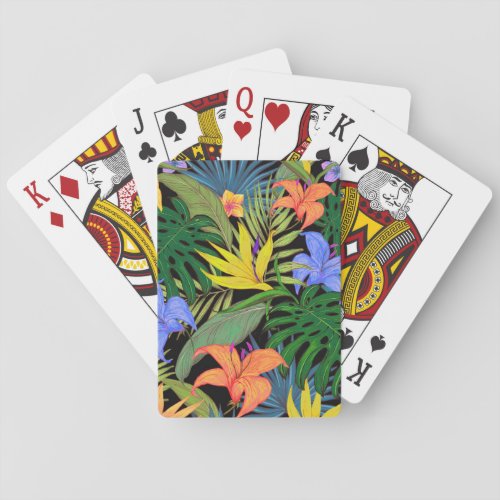 Tropical Hawaii Aloha Flower Graphic Poker Cards