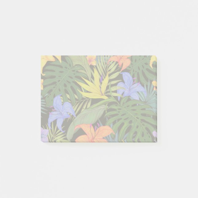 Tropical Hawaii Aloha Flower Graphic Post-it Notes (Front)