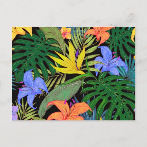 Tropical Hawaii Aloha Flower Graphic Postcard