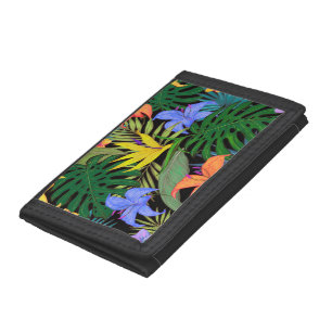 Tropical Hawaii Aloha Flower Graphic Tri-fold Wallet