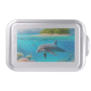 Tropical/Hawaii colorful underwater dolphin Cake Pan