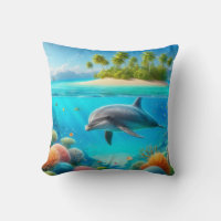 Tropical/Hawaii colorful underwater dolphin