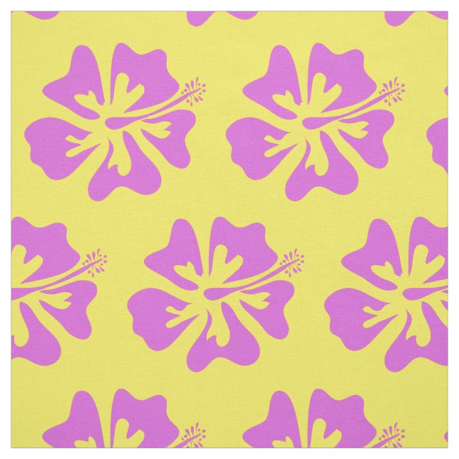 Tropical Hawaii floral pattern Hibiscus flower Fabric (Swatch)