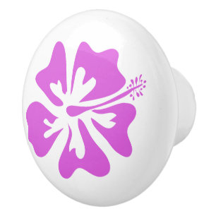 Tropical Hawaii flower door and drawer pull knobs