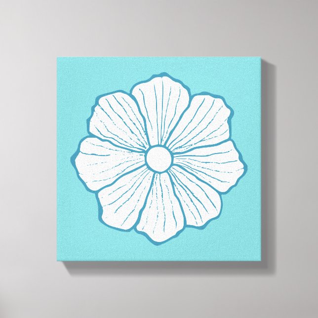 Tropical Hawaii Hawaiian Flower Art Canvas (Front)