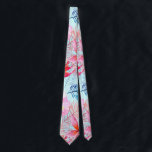 Tropical Hawaii. Neck Tie<br><div class="desc">Bright,  colorful and cheerful,  this tie will stand out in crowd! Tropical design with Plumeria and Hibiscus flowers.</div>