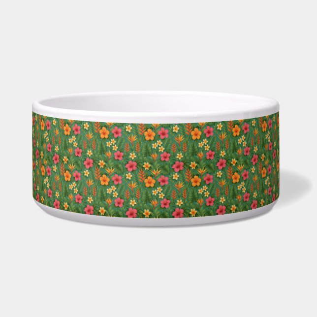 Tropical/Hawaii patterned floral Bowl (Front)