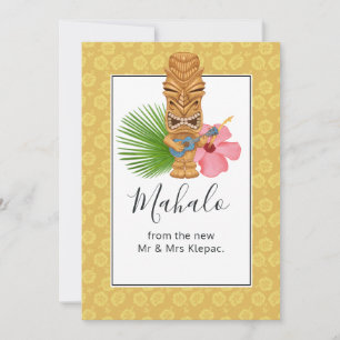 Tropical Hawaii Tiki Totem Summer Thank You Card