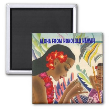 Tropical Hawaii Travel Souvenir Magnet ~ Customize by layooper at Zazzle