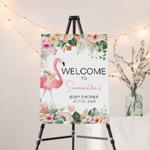 Tropical Hawaiian Baby Shower Welcome Sign