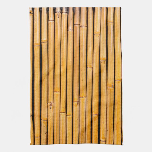 Tropical Hawaiian Bamboo Background Template Kitchen Towel (Vertical)