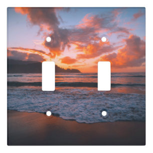 Tropical Hawaiian Beach Sunset Light Switch Cover