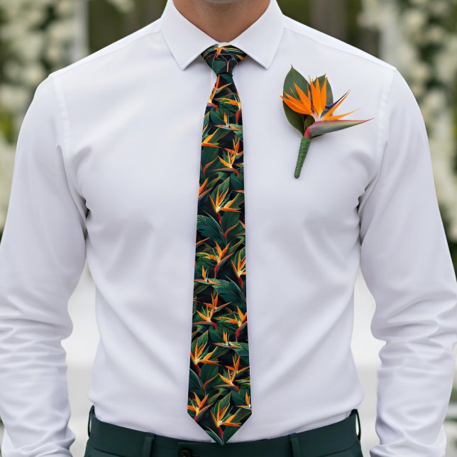Tropical Hawaiian bird of paradise ties (Creator Uploaded)