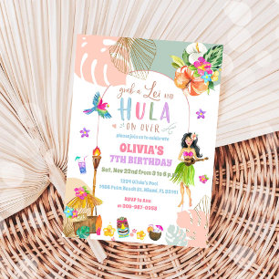 Tropical Hawaiian Birthday Invitation