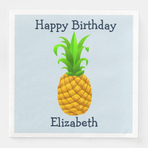 Tropical Hawaiian Birthday Luau Napkins