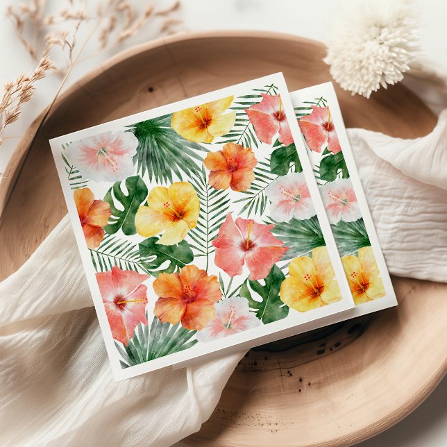 Tropical Hawaiian Birthday Party Napkins (Creator Uploaded)
