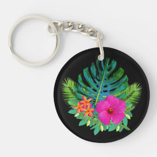 Tropical Hawaiian Floral Bouquet Keychain