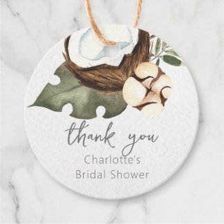 Tropical Hawaiian Floral & Coconut Favor Tags