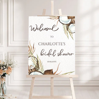 Tropical Hawaiian Floral & Coconut Foam Board