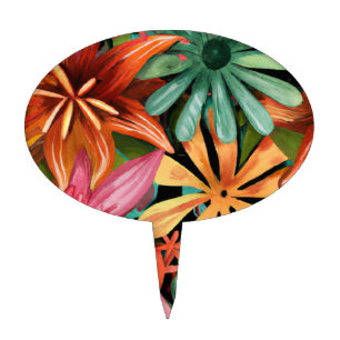 tropical/Hawaiian/floral/flower Cake Topper