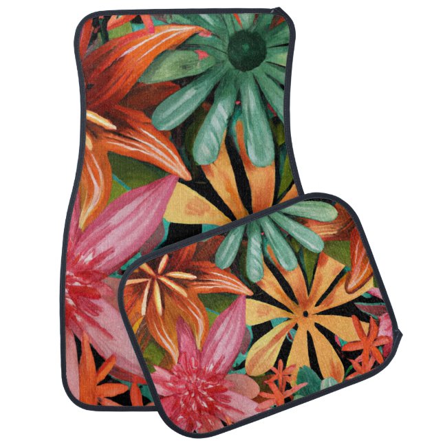 tropical/Hawaiian/floral/flower Car Floor Mat (Set)