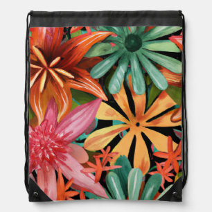 tropical/Hawaiian/floral/flower Drawstring Bag