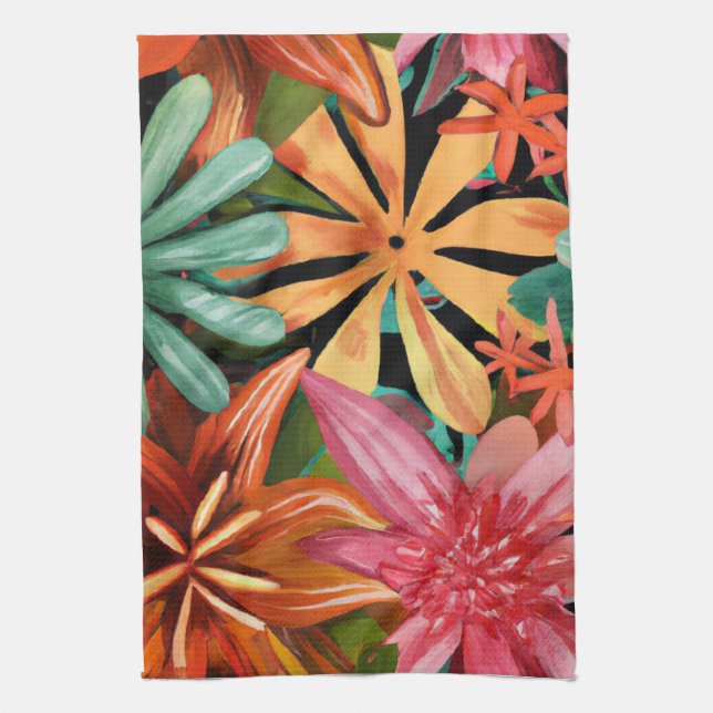 tropical/Hawaiian/floral/flower Kitchen Towel (Vertical)