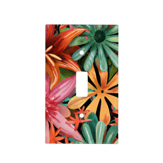 tropical/Hawaiian/floral/flower Light Switch Cover (Front)
