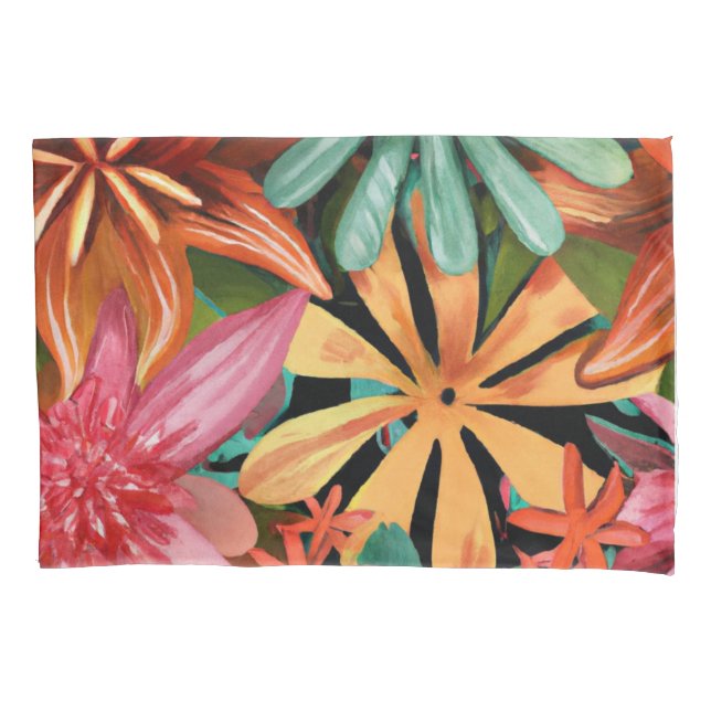 tropical/Hawaiian/floral/flower Pillow Case (Front)