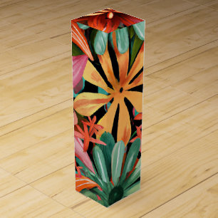 tropical/Hawaiian/floral/flower Wine Box